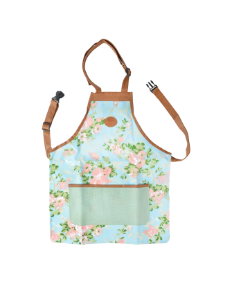 Tablier Jardin Motif Rose avec Jute