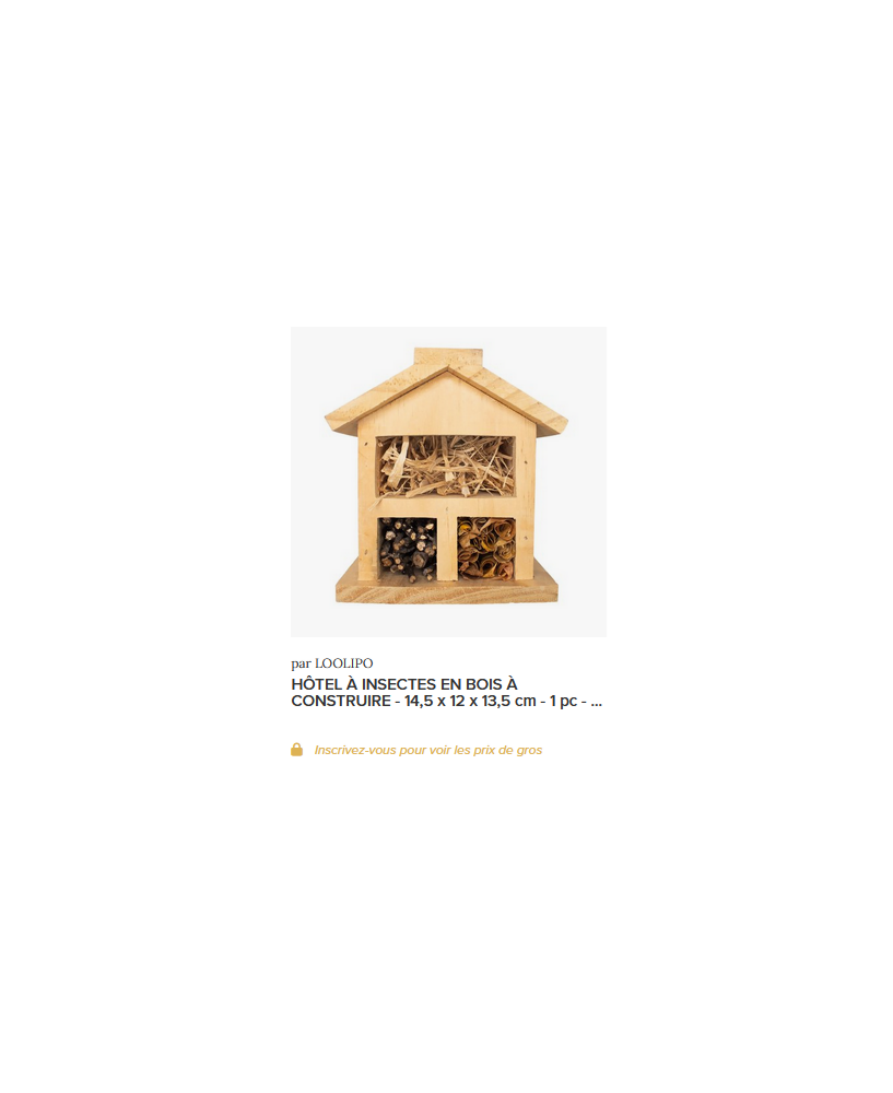 Hôtel à Insectes en Bois à Construire